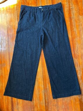 Time and Tru Trouser Jeans Women’s Size 16 Dark Wash Wide Leg High Rise Denim
